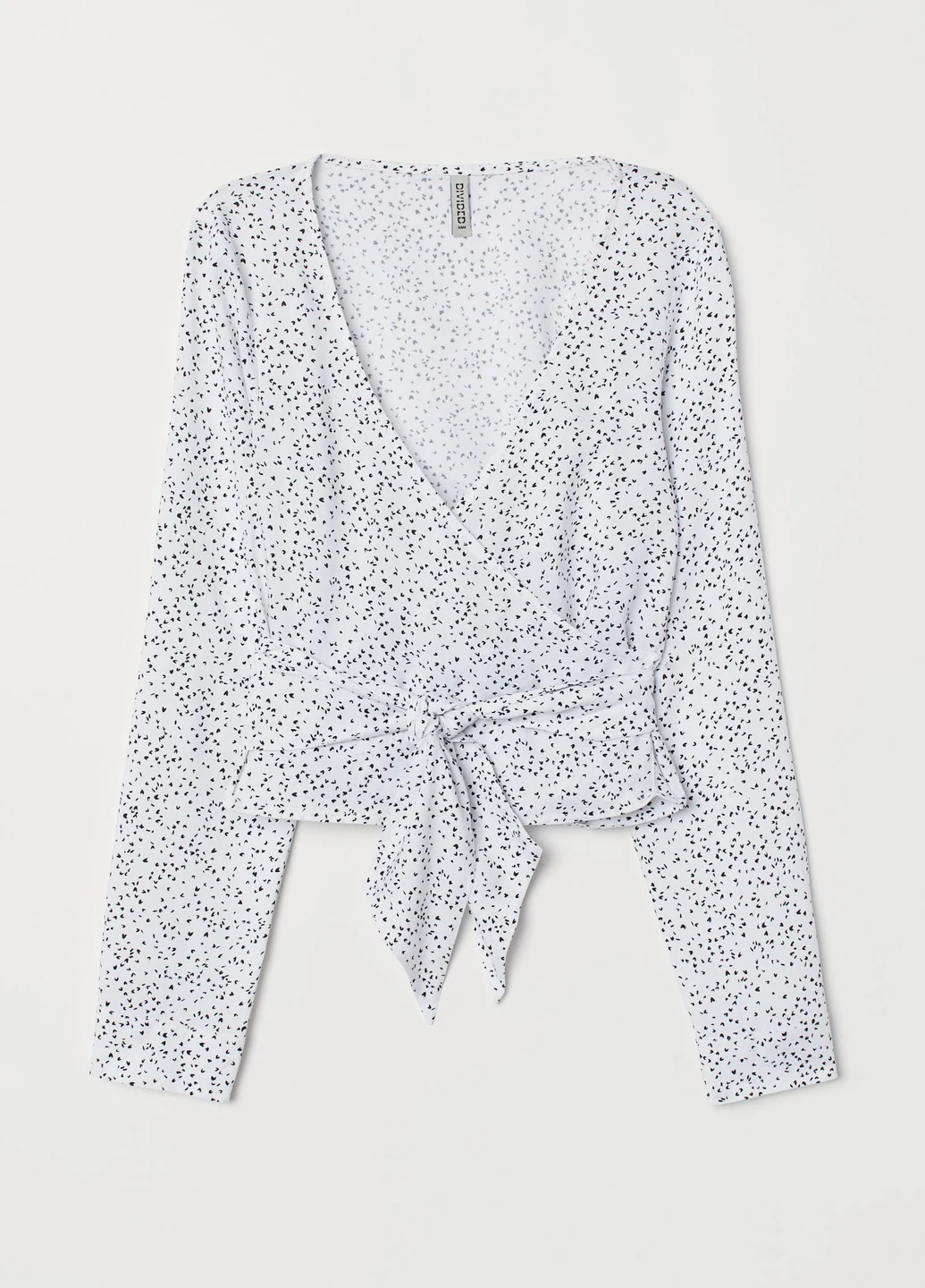 Белая блузка на запахе, v-вырез H&M