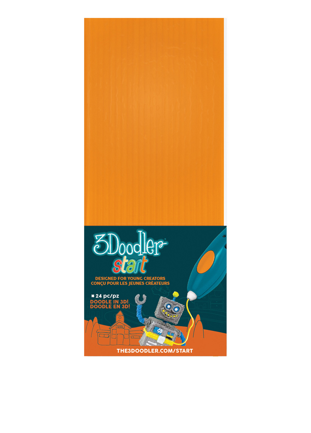 Набір стрижнів для 3D-ручки (помаранчевий, 24 шт) 3Doodler Start (162936174)