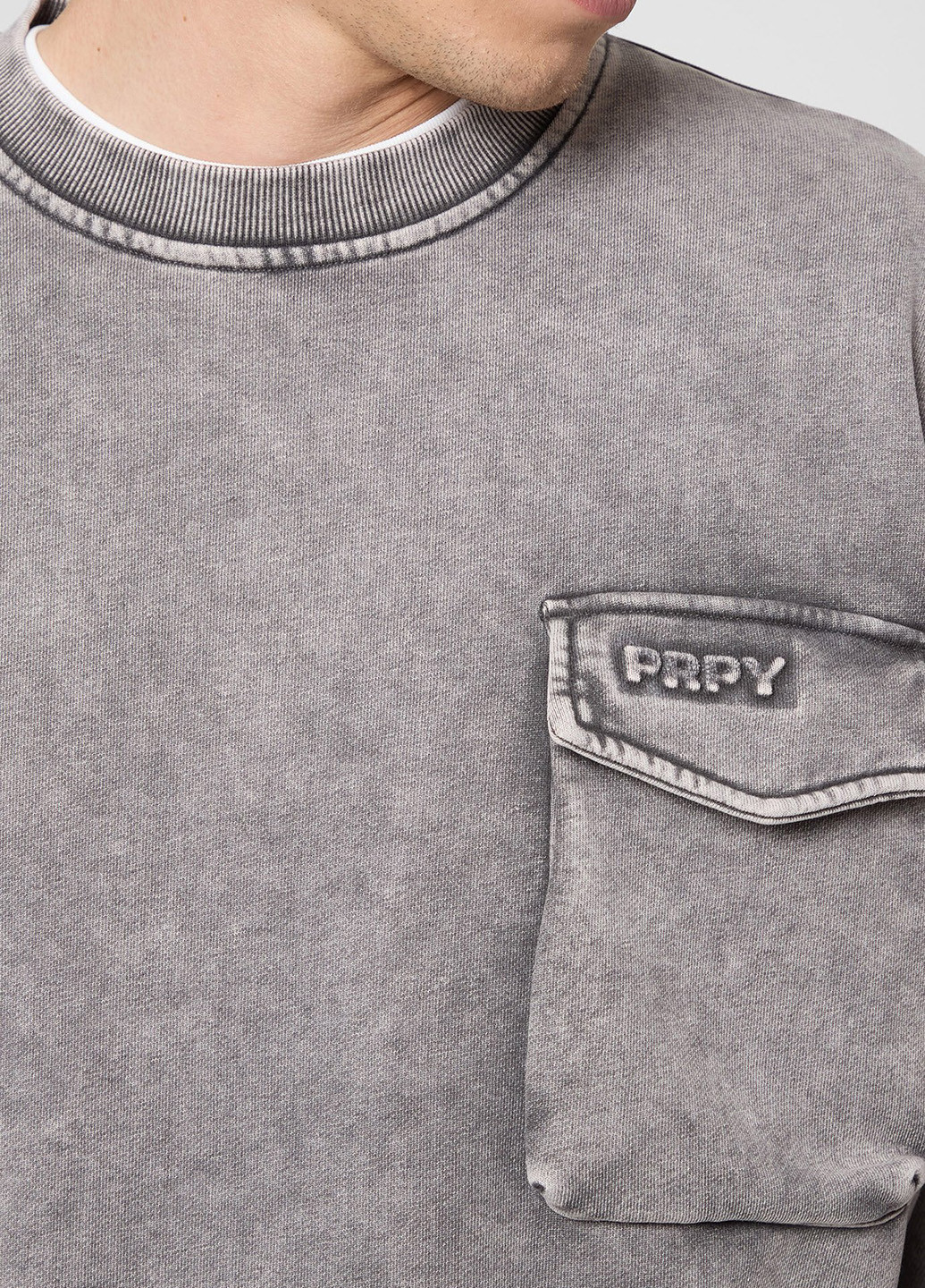 Серый свитшот PRPY варенка тиснение (361270799)