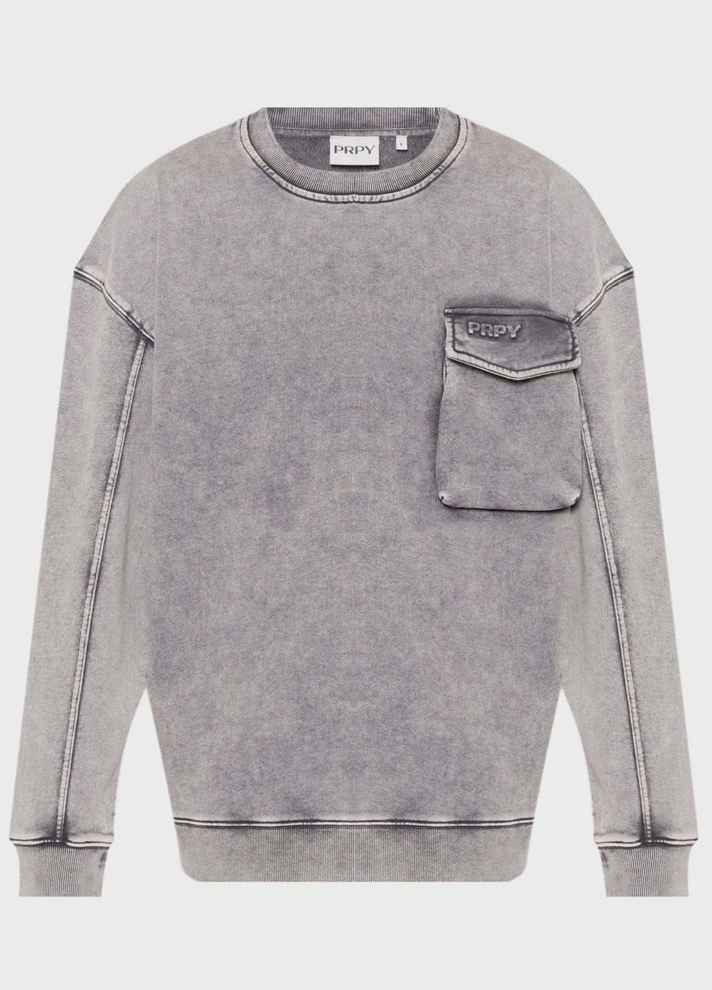 Серый свитшот PRPY варенка тиснение (361270799)