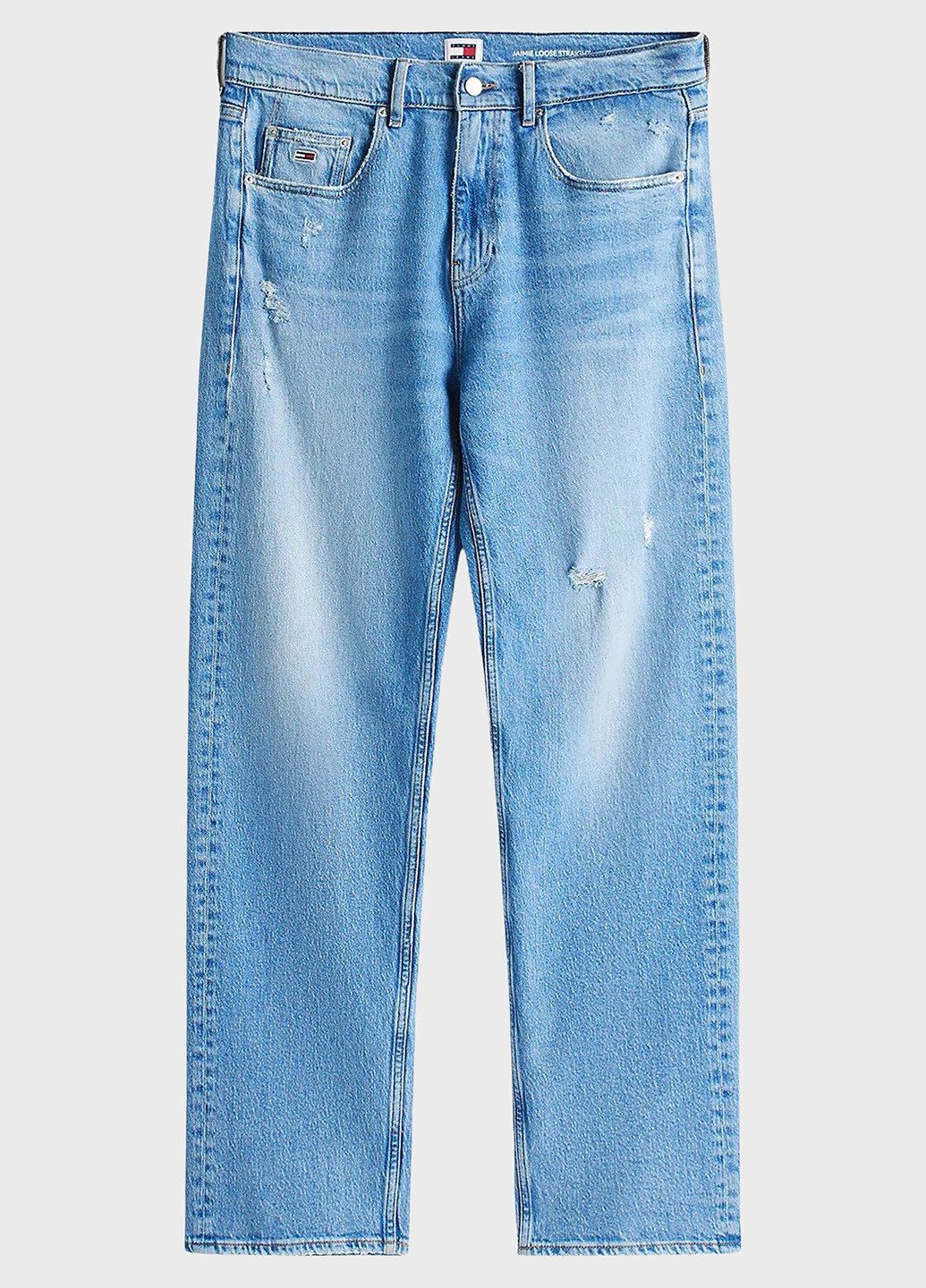 Голубые демисезонные зауженные джинсы Tommy Jeans