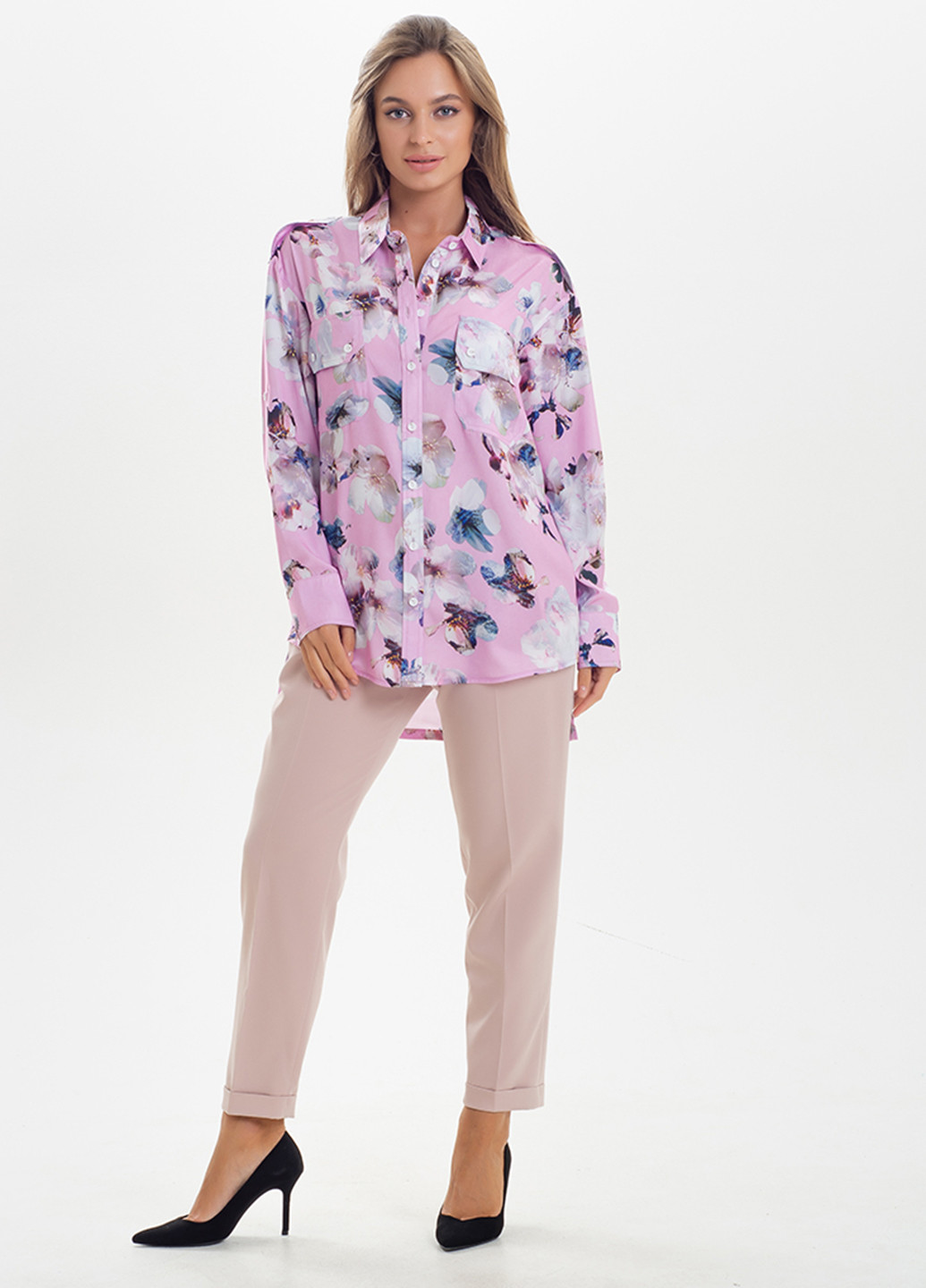 Розовая демисезонная блуза Sellin