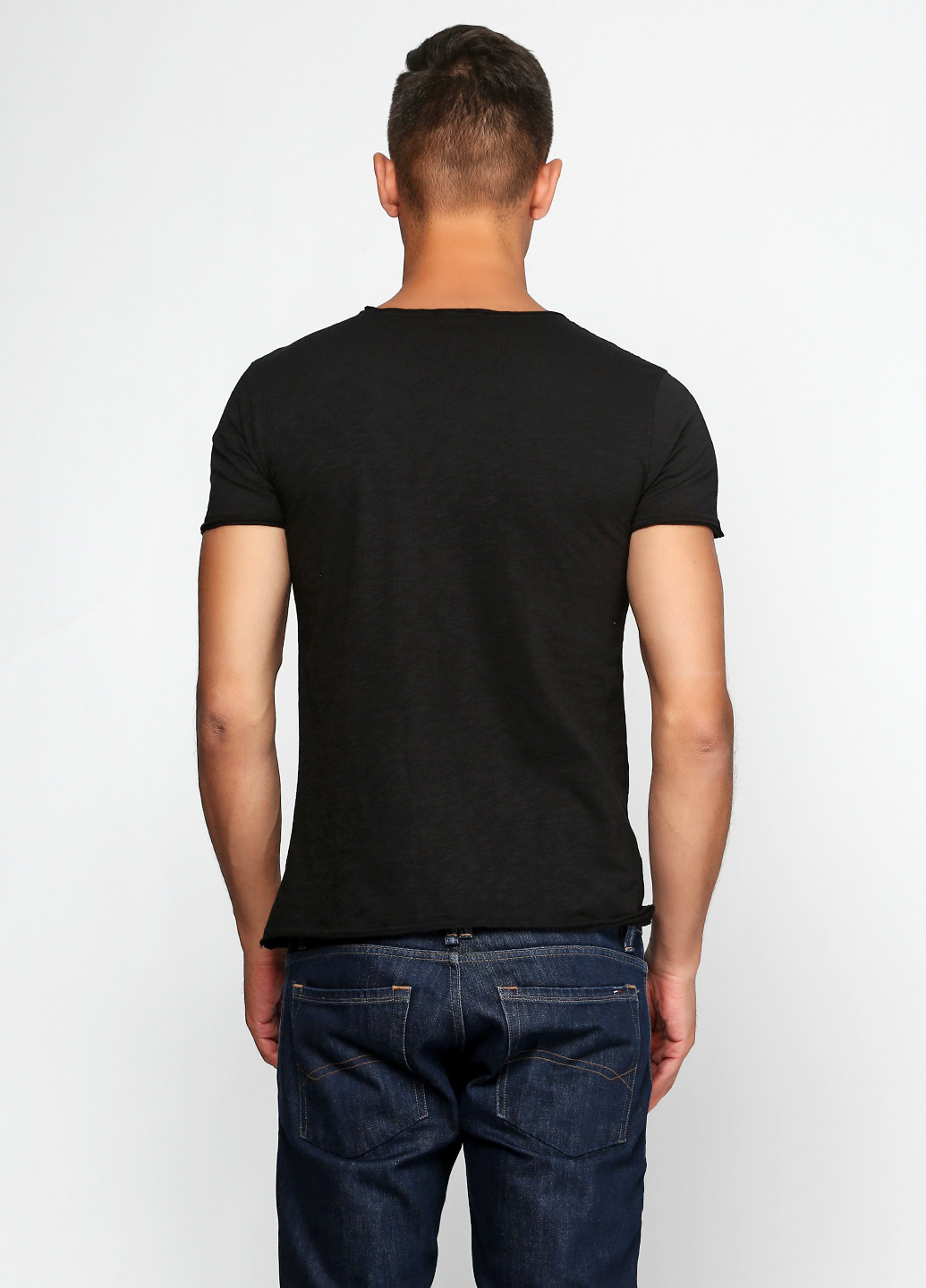 Чорна футболка з коротким рукавом Mons