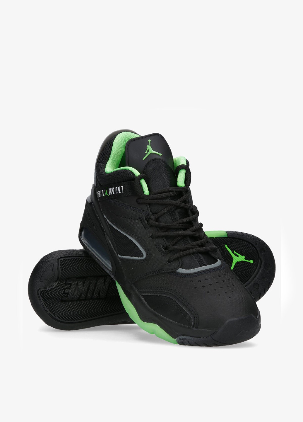 Черные демисезонные кроссовки cz4166-030 Jordan Point Lane "Electric Green