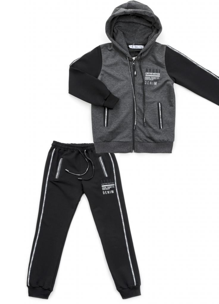 Черный демисезонный спортивный костюм "sport" (4302-134b-black) A-yugi