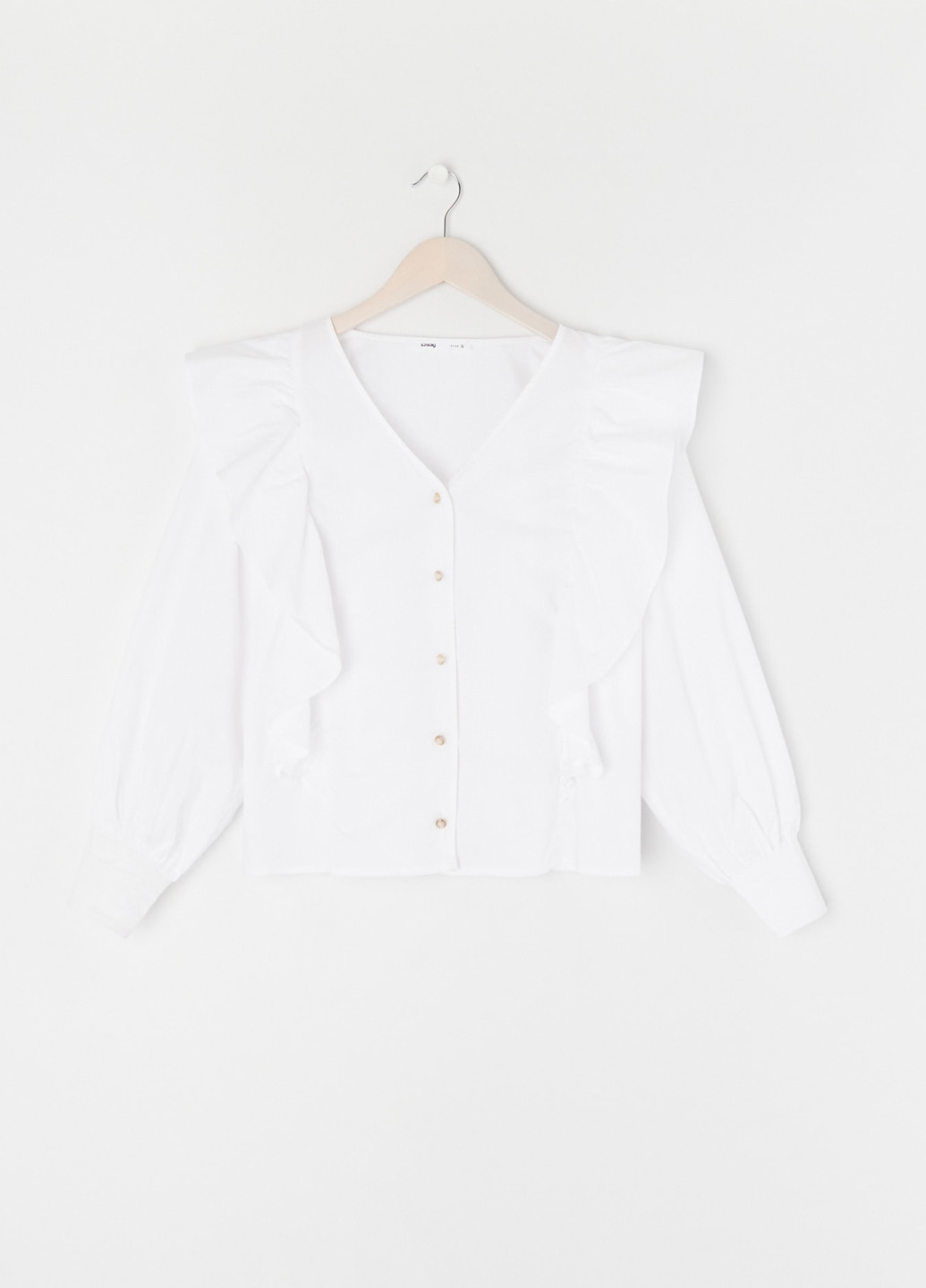 Белая демисезонная блуза Sinsay