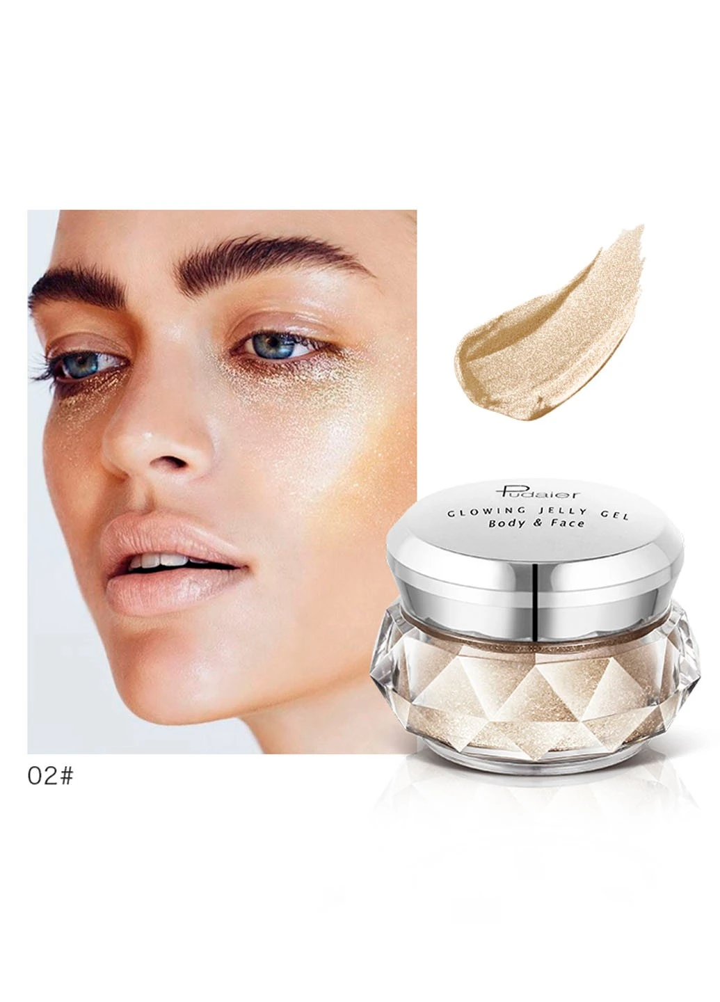 Тіні-хайлайтер кремові Jelly Highlighter Eyeshadow Pudaier (254474488)