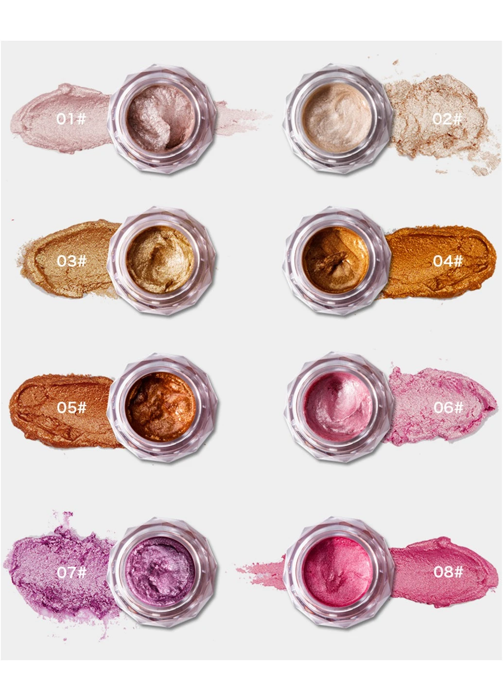 Тіні-хайлайтер кремові Jelly Highlighter Eyeshadow Pudaier (254474488)