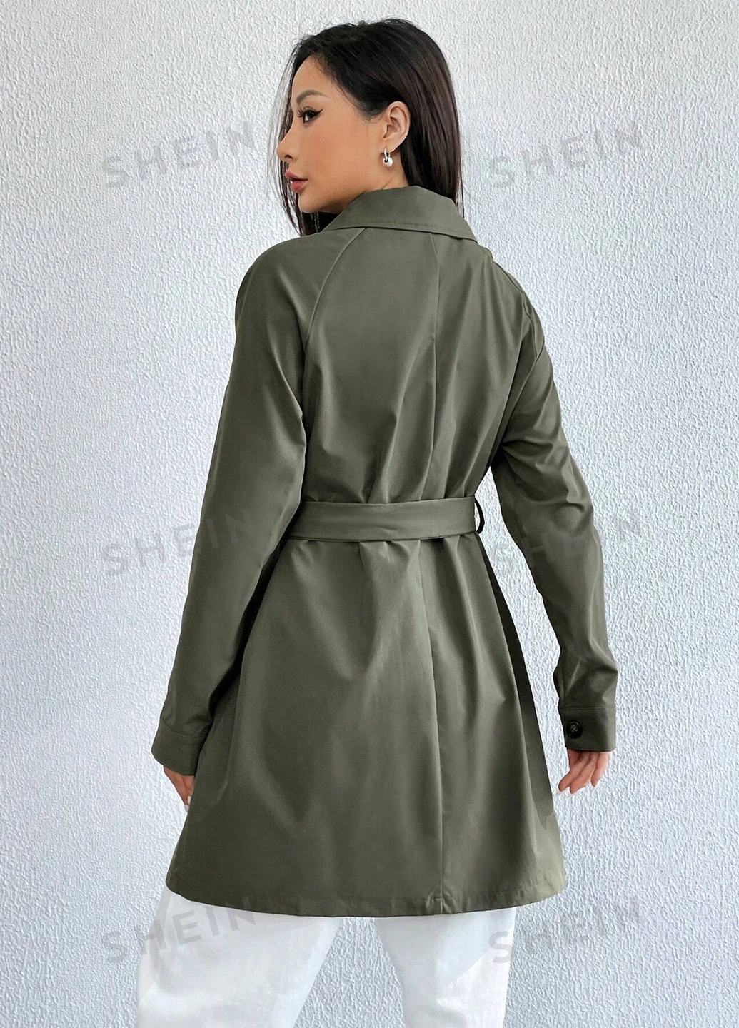 Плащ SHEIN тренчкот на гудзиках демісезон (302498147)