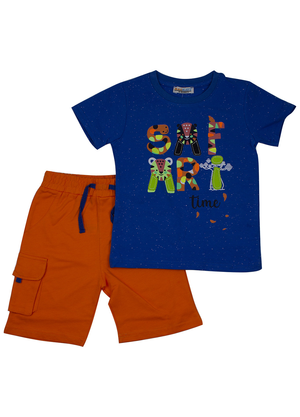 Оранжевый летний комплект (футболка, шорты) Mackays