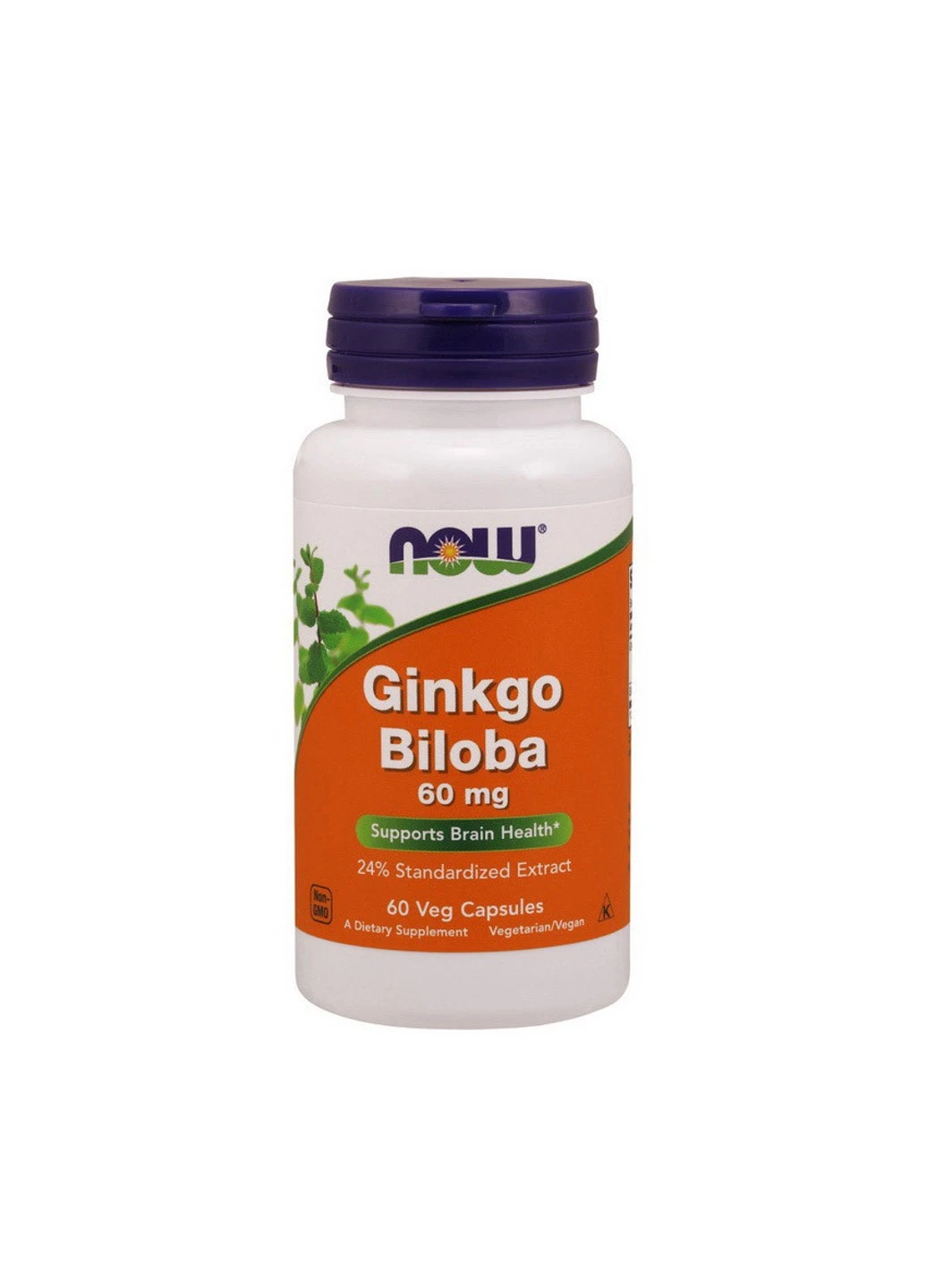Гінкго білоба Ginkgo Biloba 60 mg (60 капс) нау фудс Now Foods (255407809)