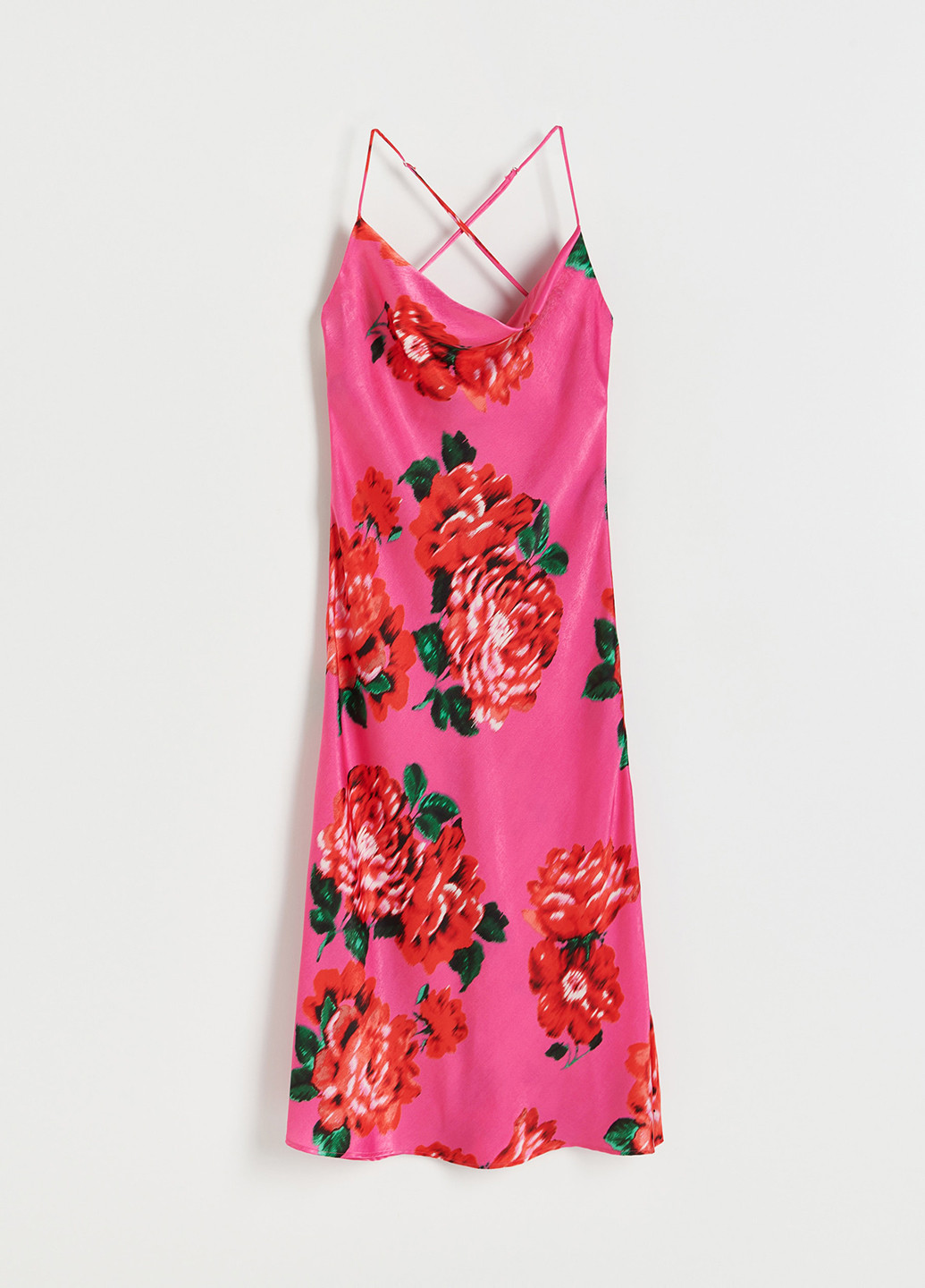 Малинова кежуал сукня Reserved з квітковим принтом