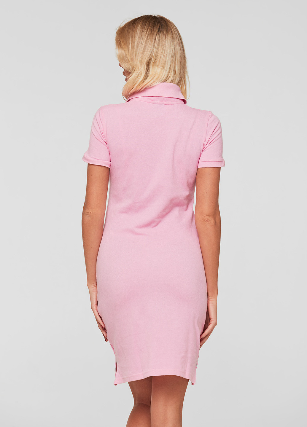 Розовое кэжуал платье для кормящих поло Lullababe с логотипом