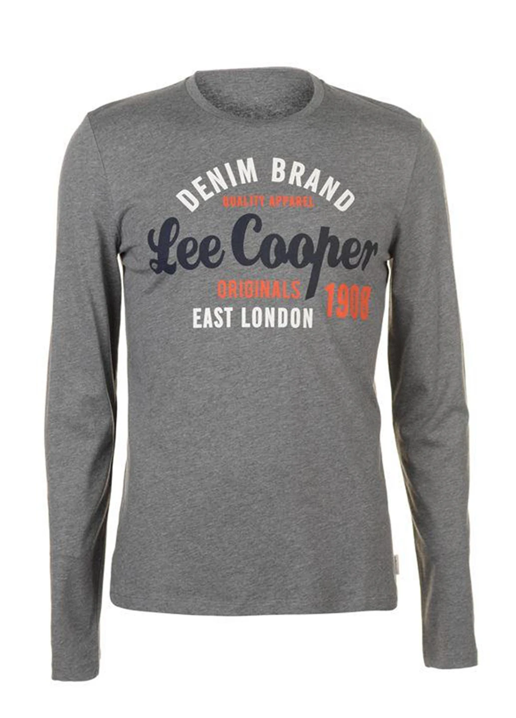 Темно-серый демисезонный кэжуал лонгслив Lee Cooper