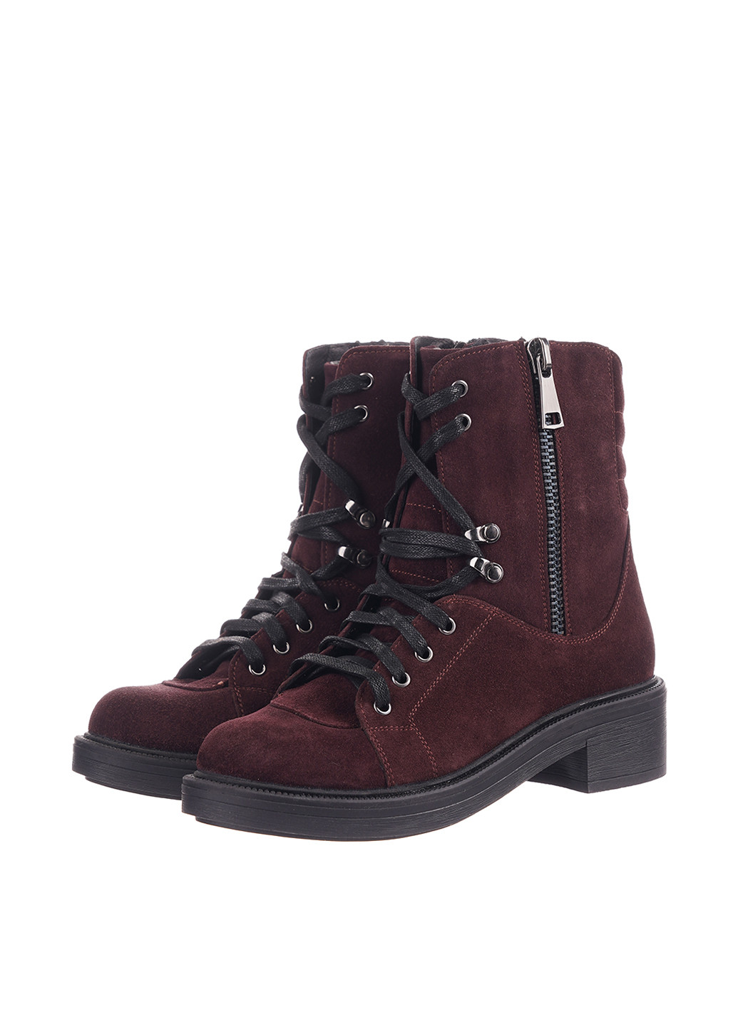 Осенние ботинки тимберленды Luciano Carvari с молнией, со шнуровкой из натуральной замши