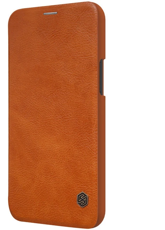 Шкіряний чохол (книжка) Qin Series для Apple iPhone 12 Pro Max (6.7 ') Коричневий (is_00000038439_2) Nillkin (229725829)