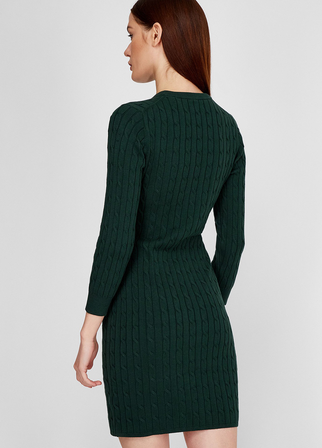 Темно-зеленое кэжуал платье платье-свитер Gant однотонное