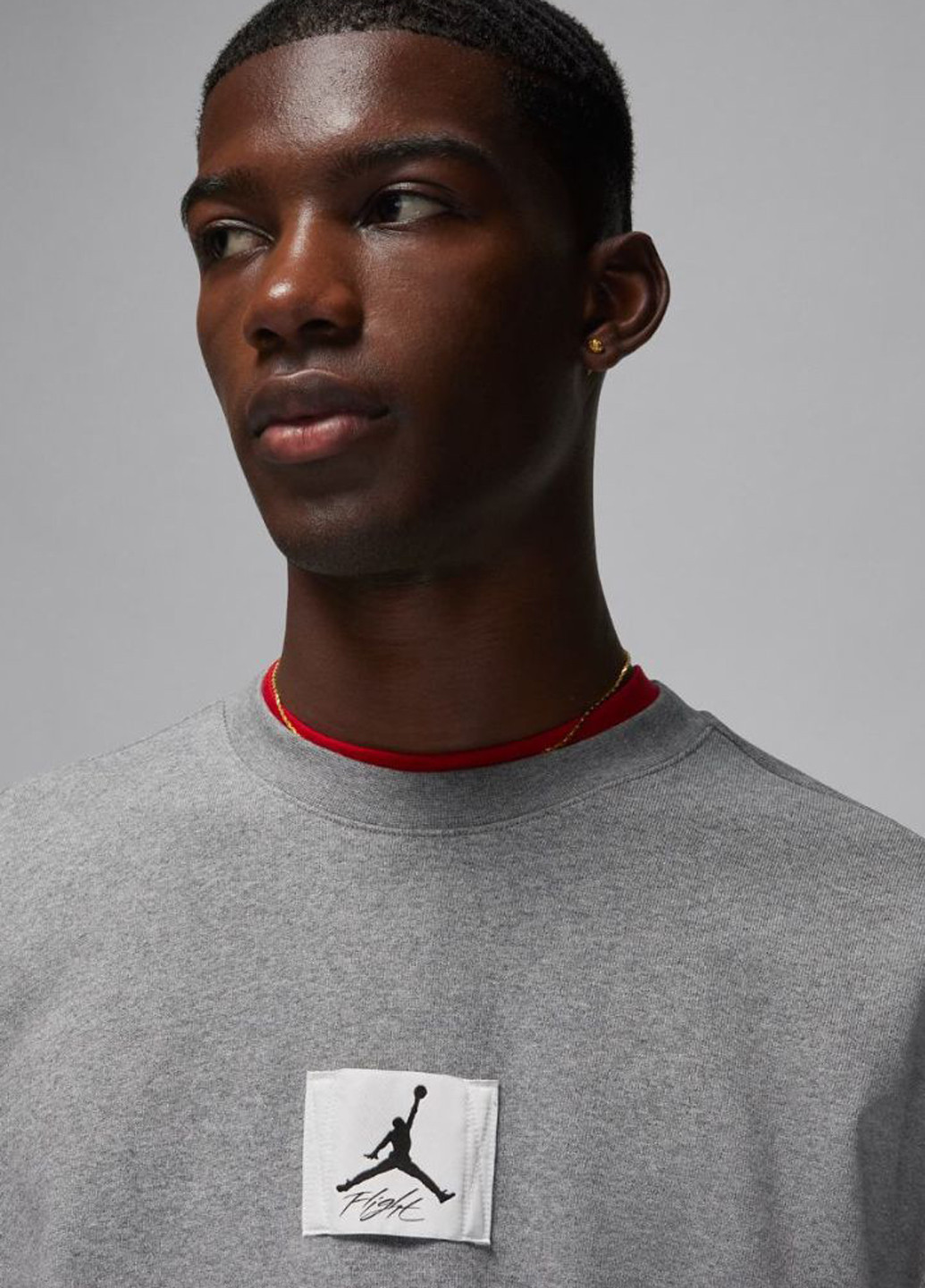 Сірий світшот Jordan меланж нашивки (285374880)