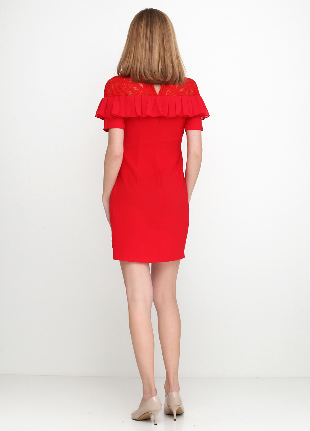 Червона кежуал плаття, сукня Sassofono фактурна