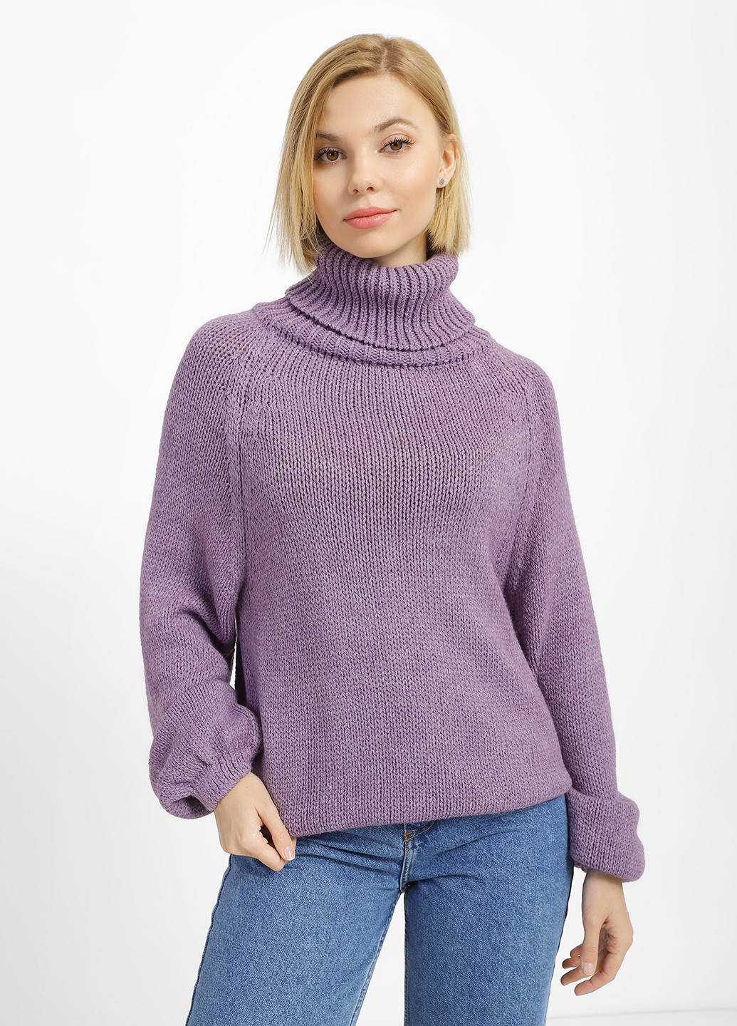 Сиреневый зимний свитер Sewel