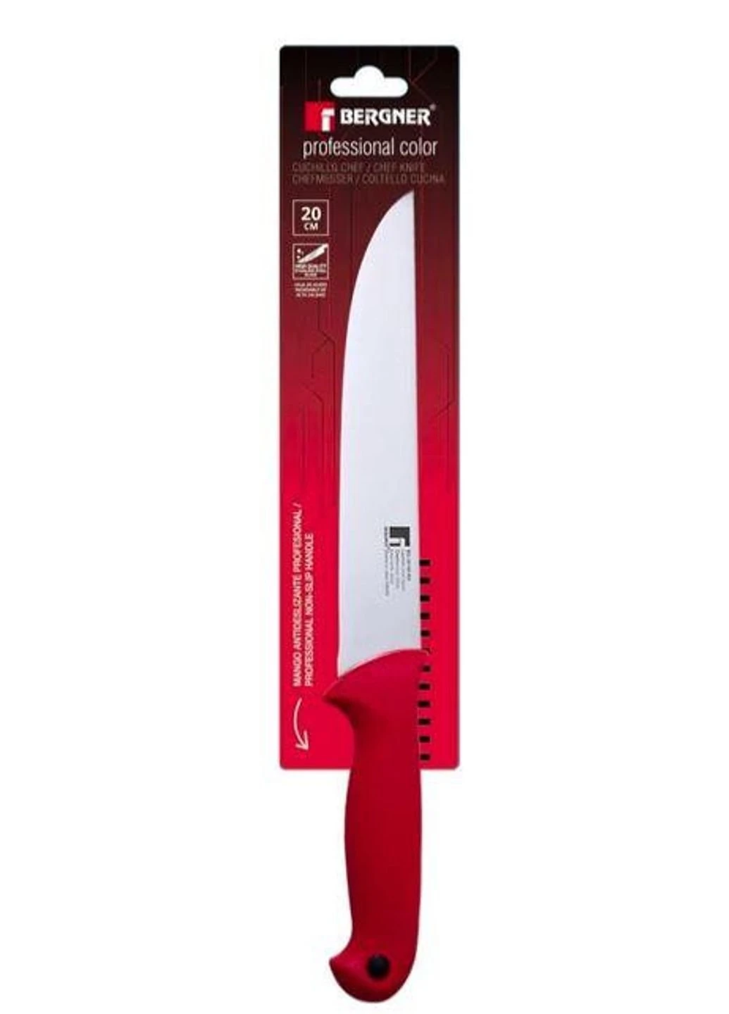 Ніж кухарський Professional color BG-39140-RD 20 см Bergner (253631618)