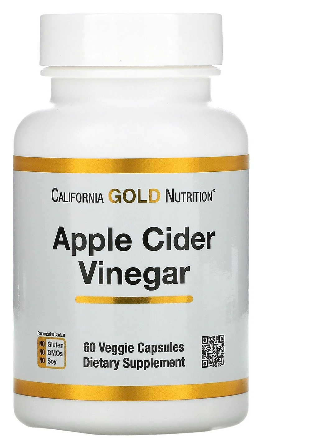 Яблучний оцет, Apple Cider Vinegar, 60 Veggie Capsules California Gold Nutrition (254325779)