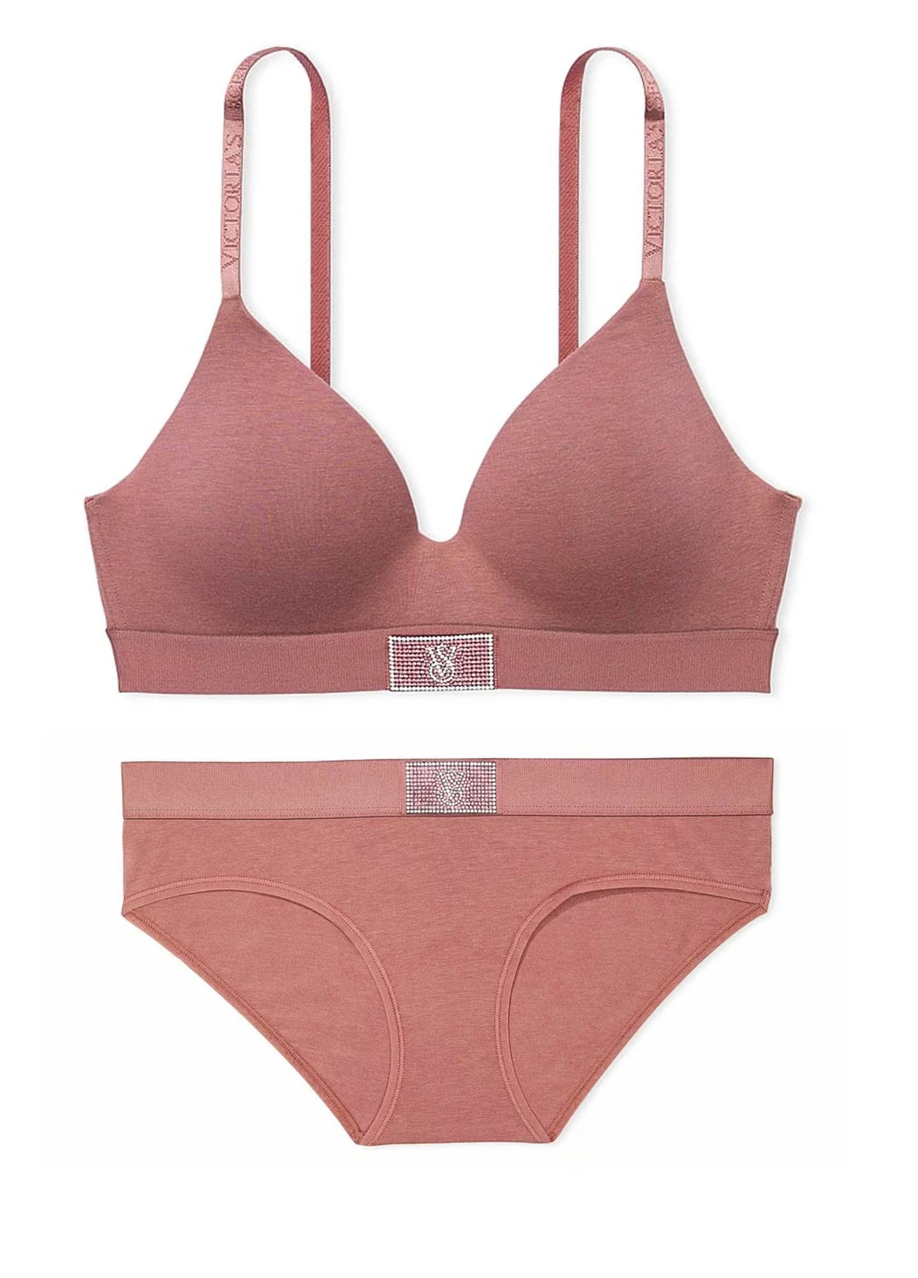 Рожевий демісезонний комплект (бюстгальтер, трусики) Victoria's Secret