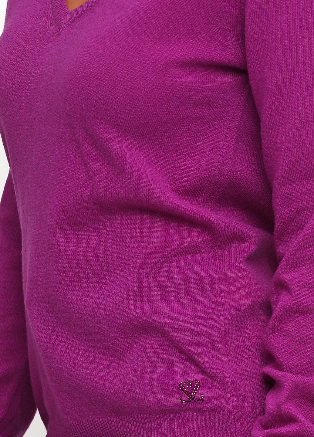 Темно-розовый демисезонный пуловер пуловер Sassofono