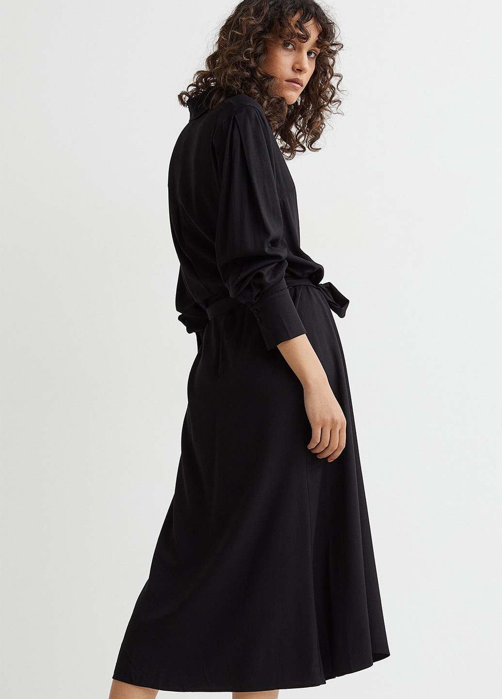 Чорна кежуал сукня сукня-сорочка H&M однотонна