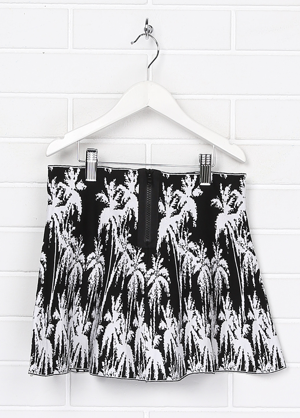 Черная кэжуал с абстрактным узором юбка Sisley мини
