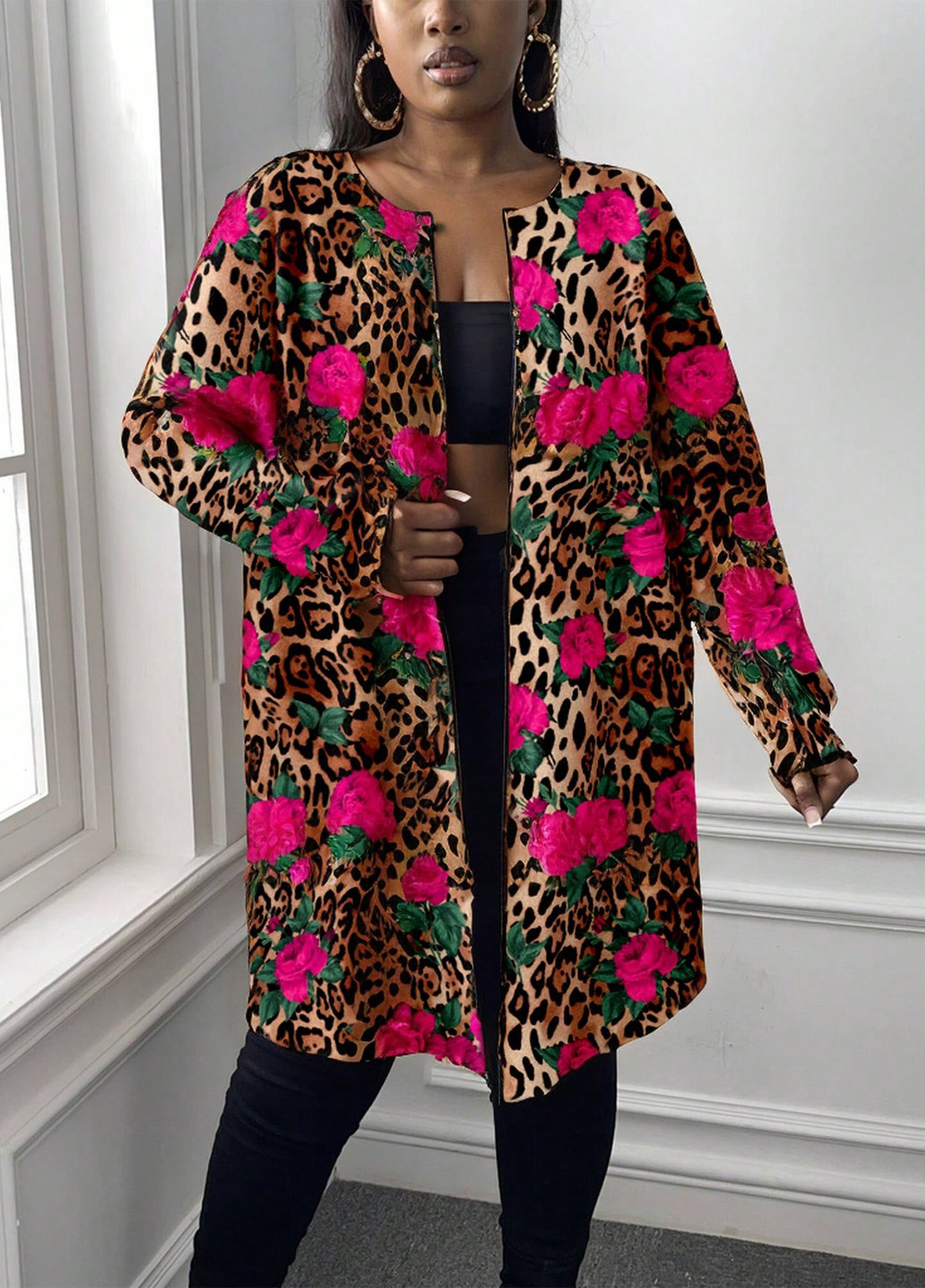 Разноцветный демисезонный кардиган SHEIN