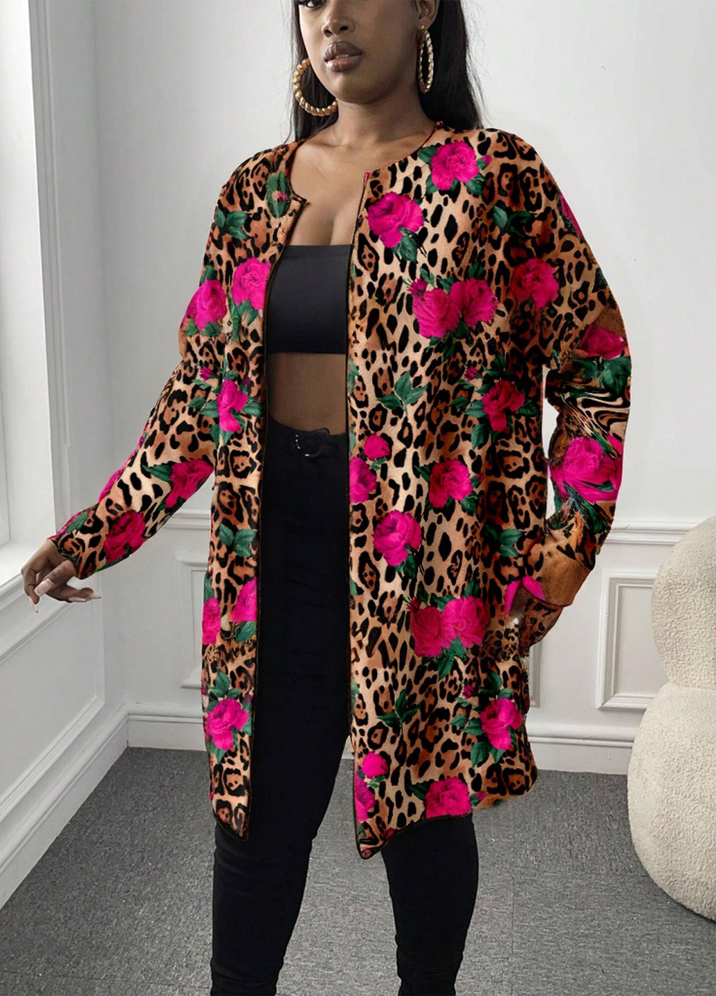 Разноцветный демисезонный кардиган SHEIN