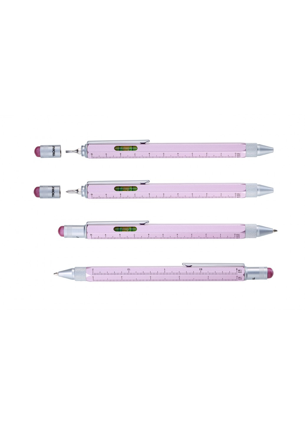 Ручка шариковая-стилус Construction с линейкой; розовый Troika (210767032)