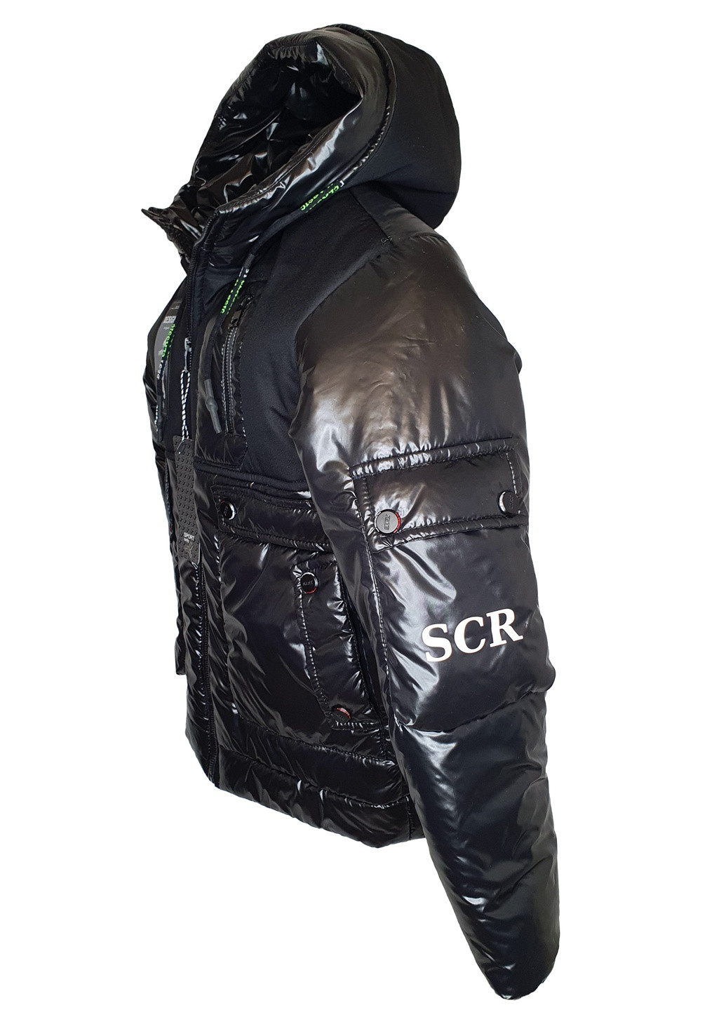 Черная демисезонная куртка с карманом-рюкзаком No Brand Рокки
