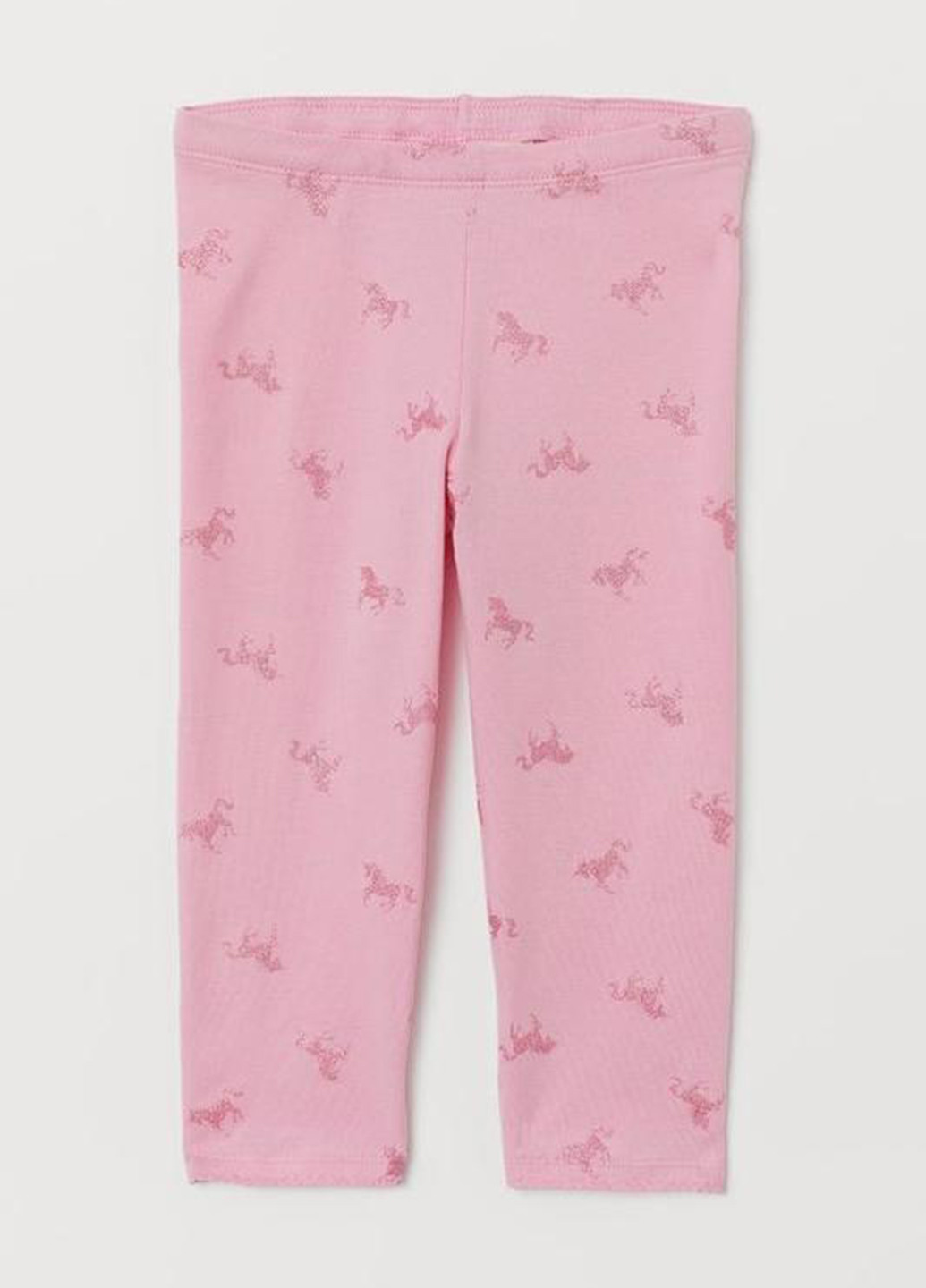 Розовые демисезонные лосины H&M
