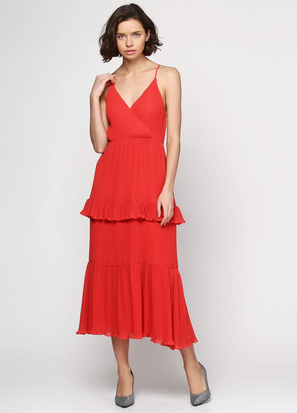 Красное кэжуал платье & Other Stories однотонное