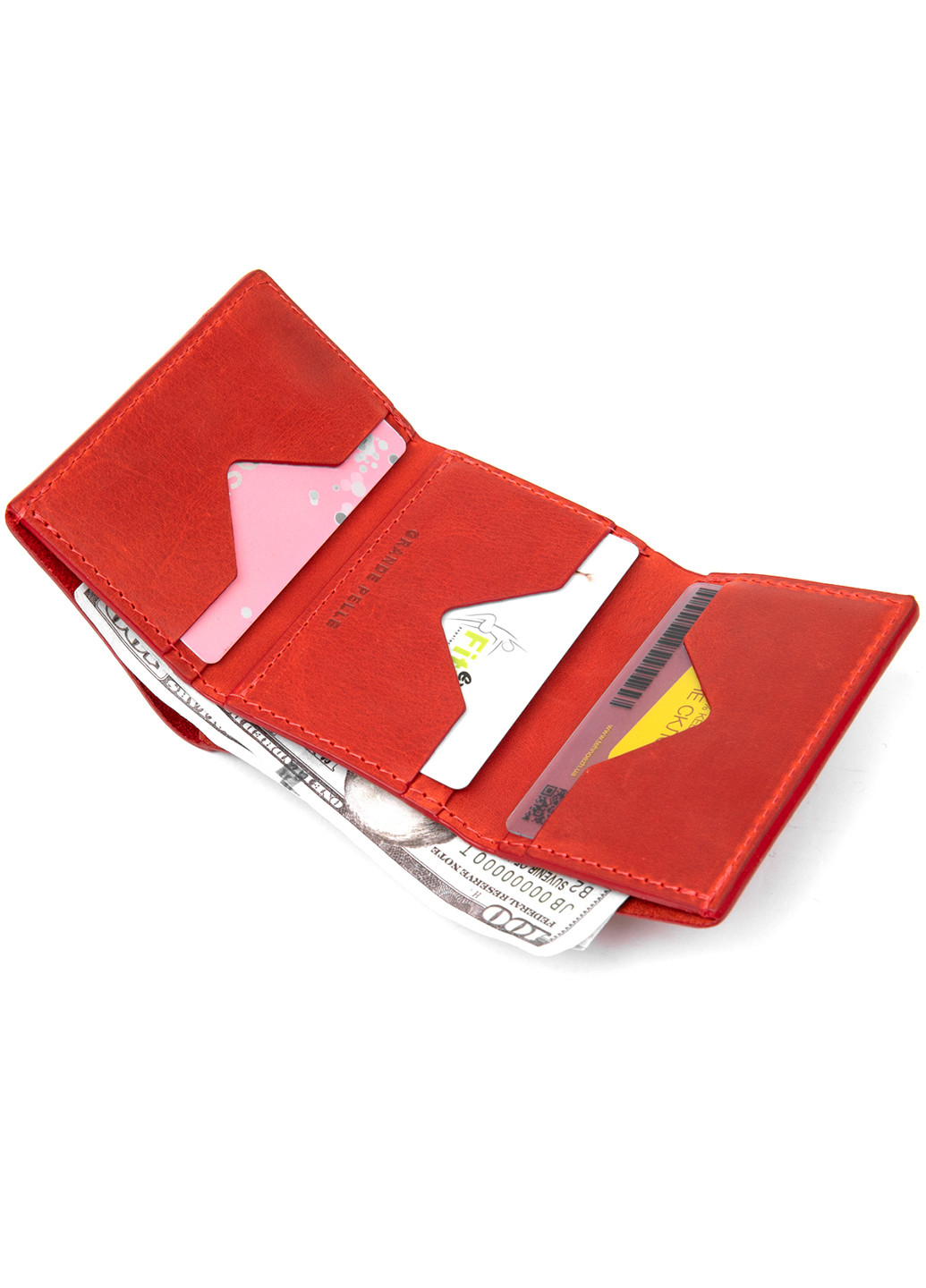 Женское кожаное портмоне 8х10х1,5 см Grande Pelle (253491337)