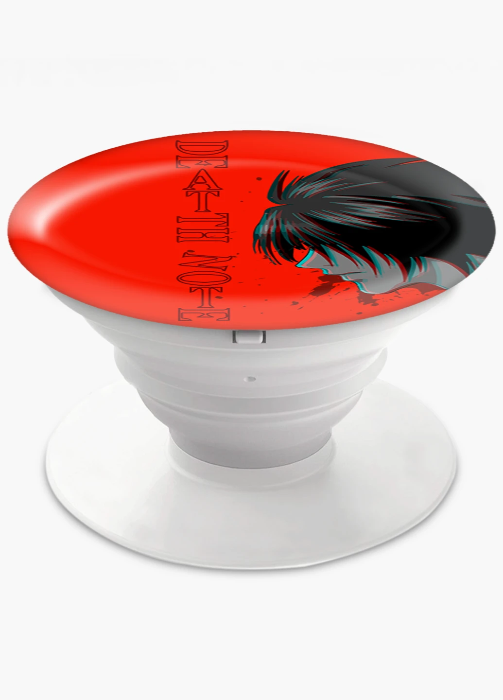 Попсокет (Popsockets) тримач для смартфону Ел Лоулайт Зошит смерті (L Death Note) (8754-2824) Чорний MobiPrint (221548566)