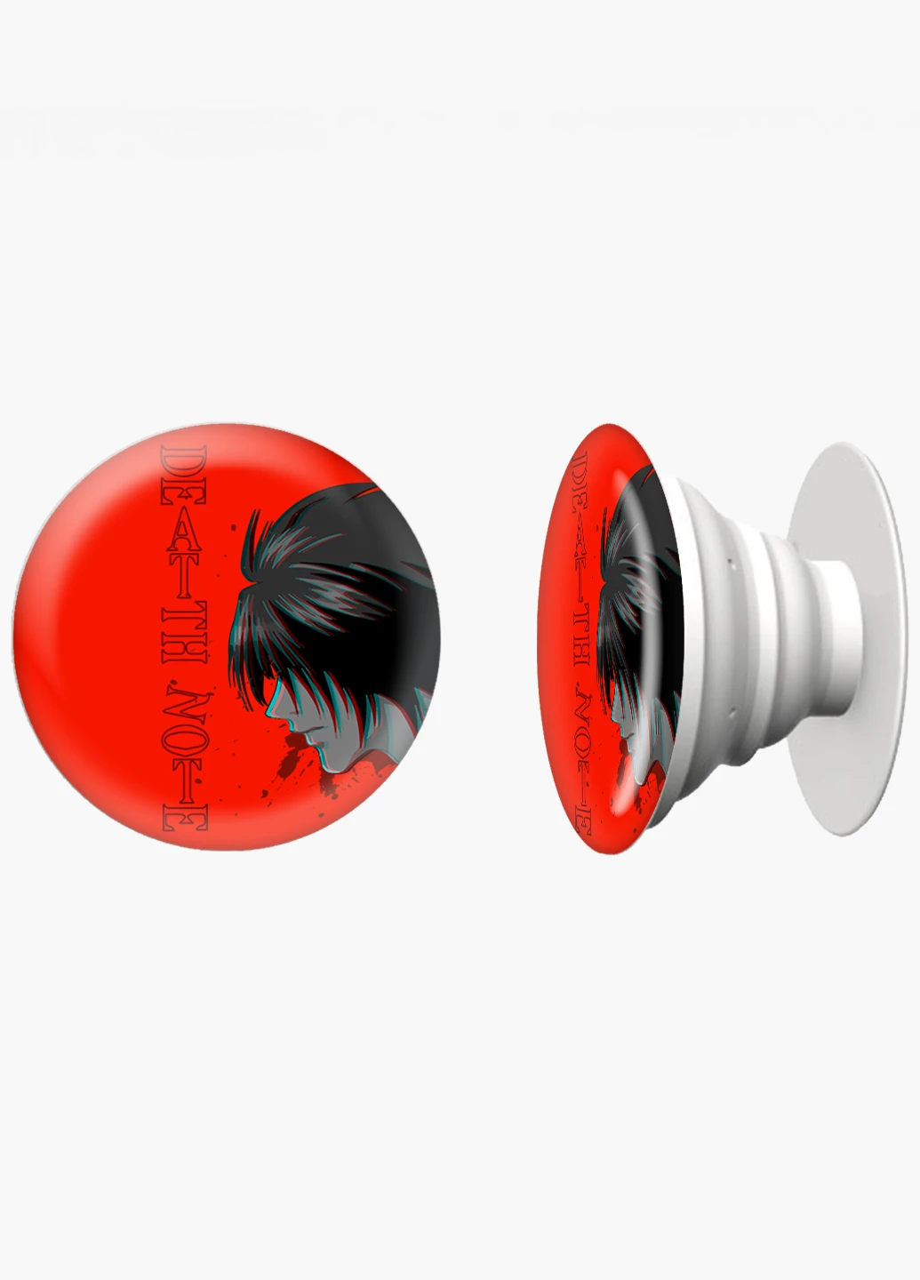 Попсокет (Popsockets) тримач для смартфону Ел Лоулайт Зошит смерті (L Death Note) (8754-2824) Чорний MobiPrint (221548566)
