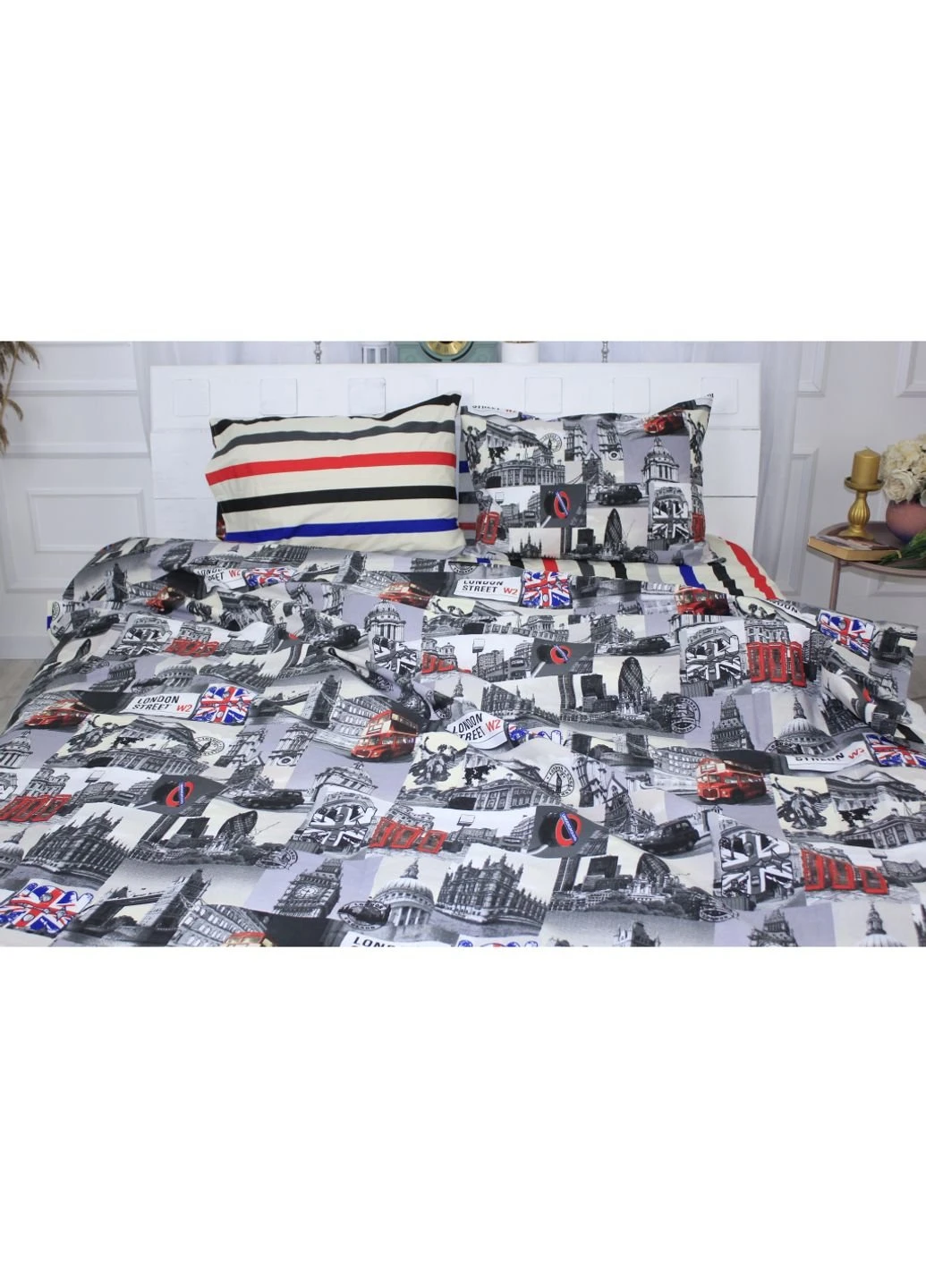 Постельное белье Бязь Ranforce Elite 17-0538 London Street 160х220 полуторный (2200004699240) Mirson (254076917)