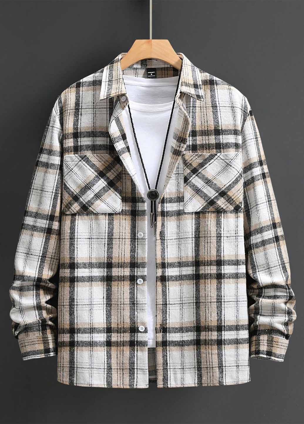 Цветная кэжуал рубашка в клетку SHEIN