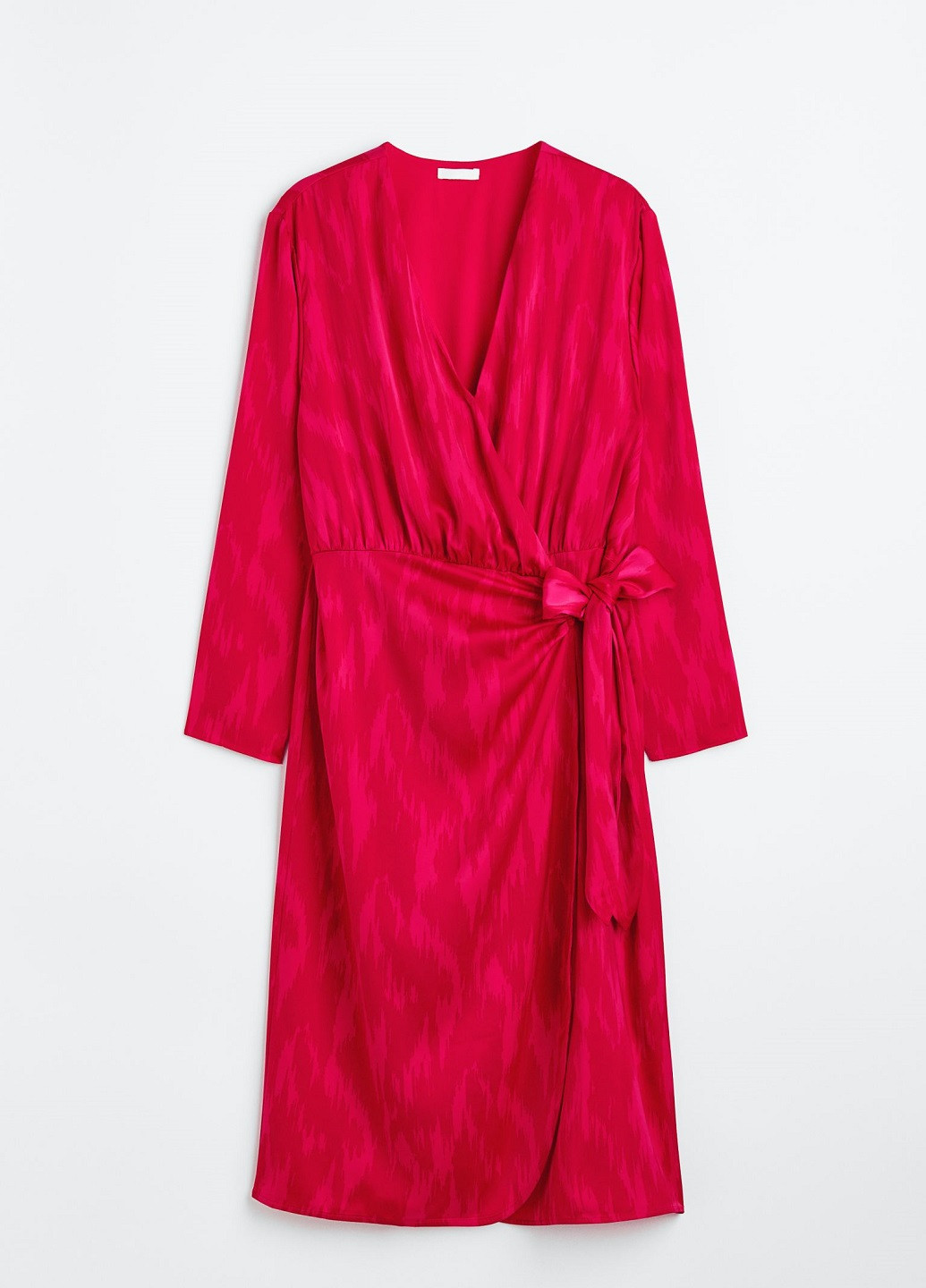 Красное коктейльное платье H&M с рисунком