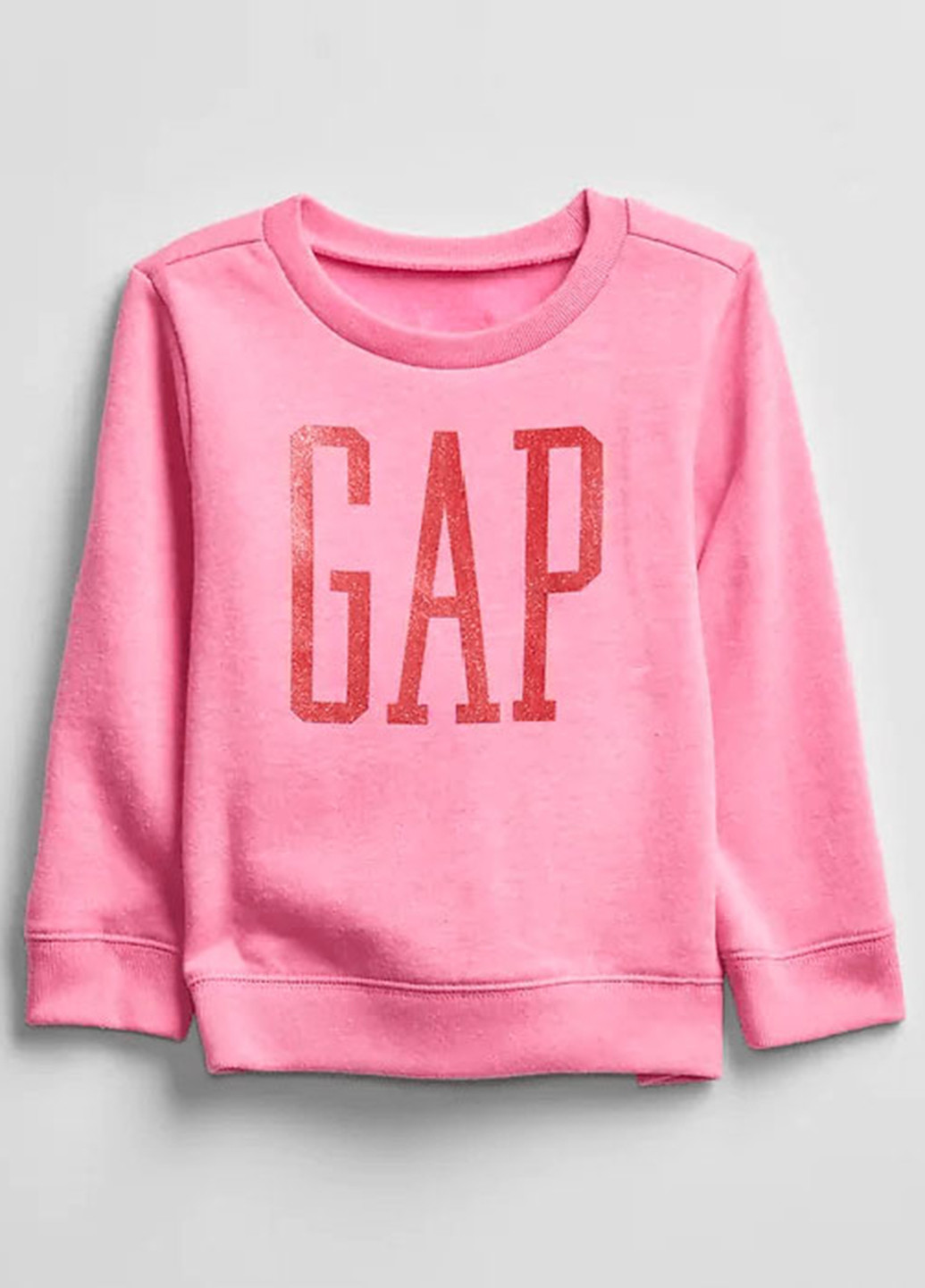 Gap свитшот логотип розовый кэжуал трикотаж, хлопок