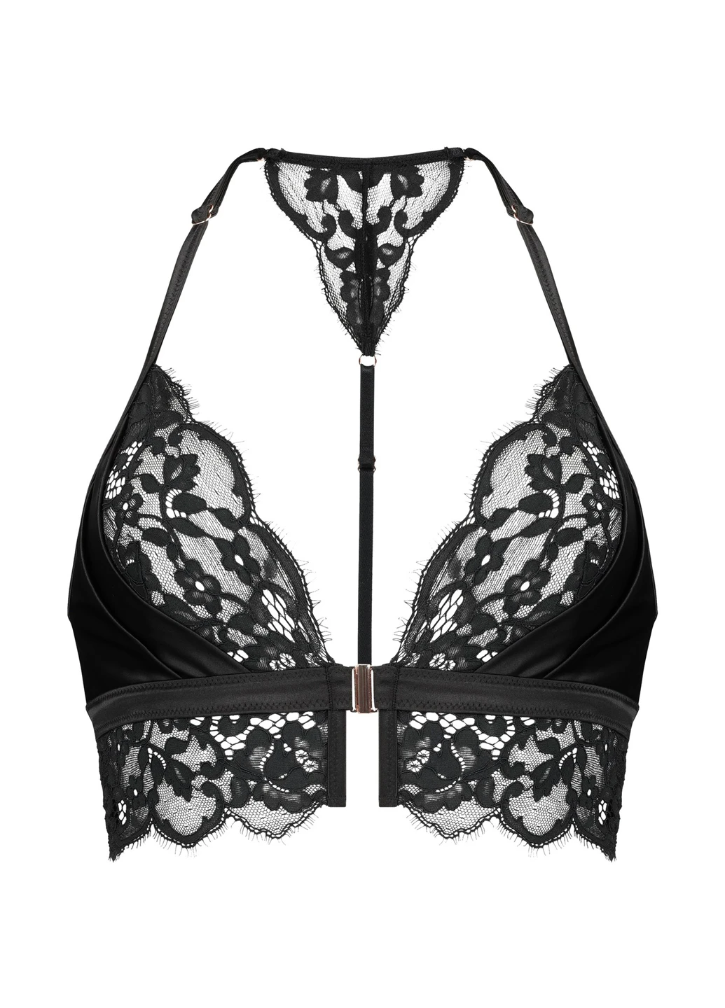 Чёрный бралетт бюстгальтер Hunkemoller без косточек полиамид