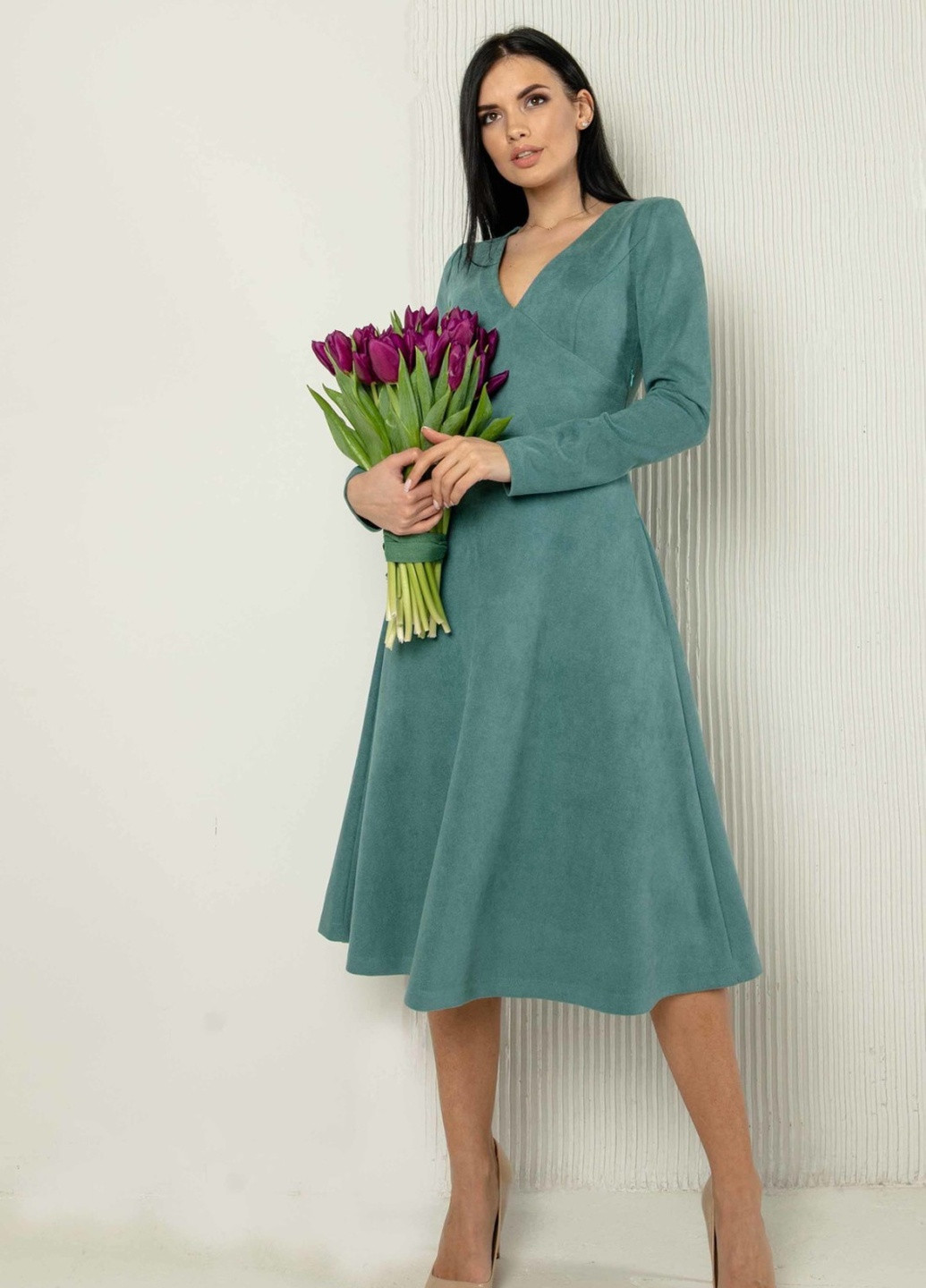 Блакитна кежуал сукня Ри Мари однотонна