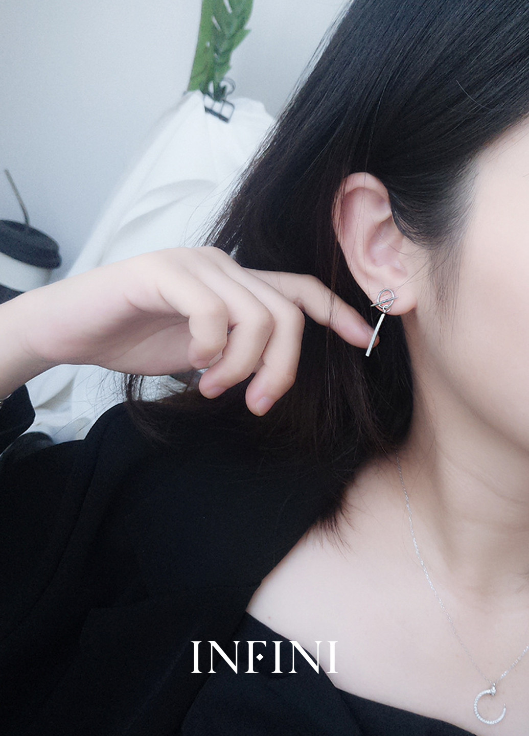 Серьги серебряные Infini (251256988)