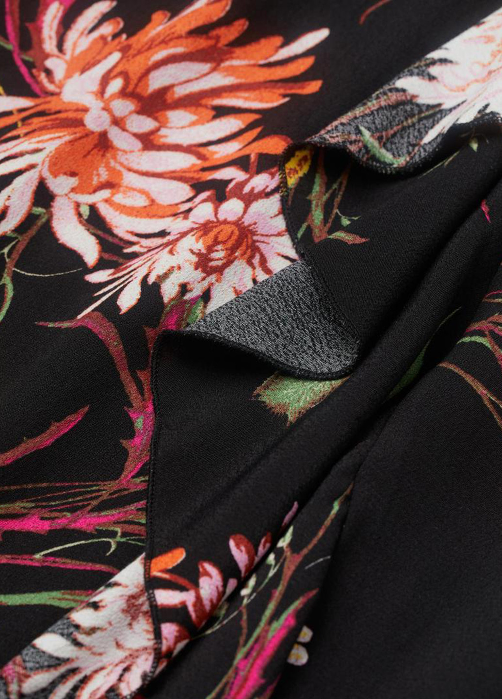 Чорна кежуал сукня H&M з квітковим принтом