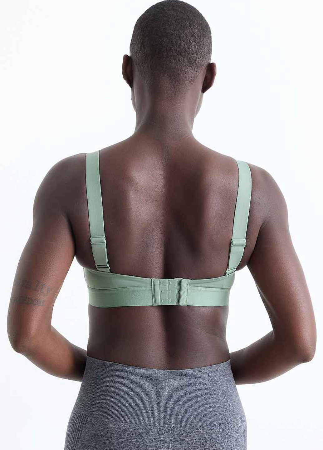 Сіро-зелений топ бюстгальтер C&A без кісточок поліестер