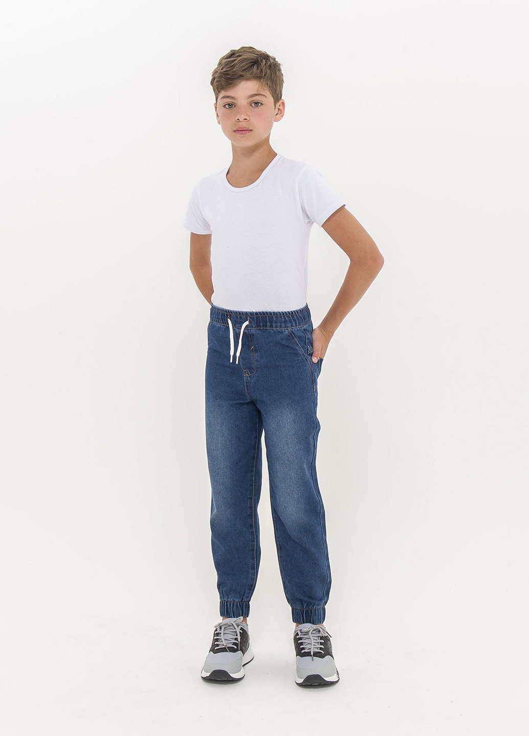 Синие демисезонные джоггеры джинсы Piazza Italia