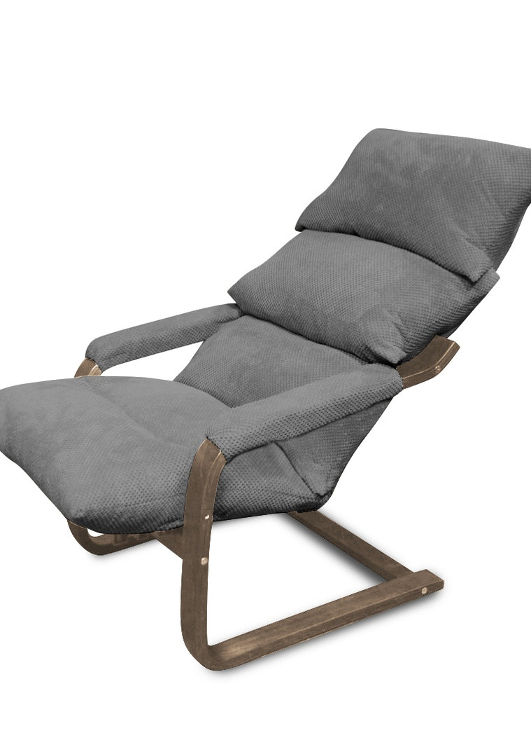 Мягкое кресло шезлонг Серый Пепел Fresho (248297713)